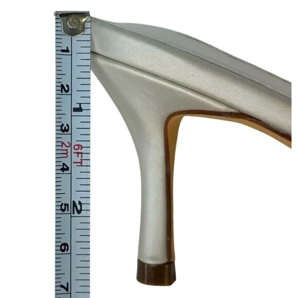 LILIANA / Romantiq 1 / Elegant / Satin /  Pointed-Toe Heels / With Rhinestone Bo - Picture 6 of 8